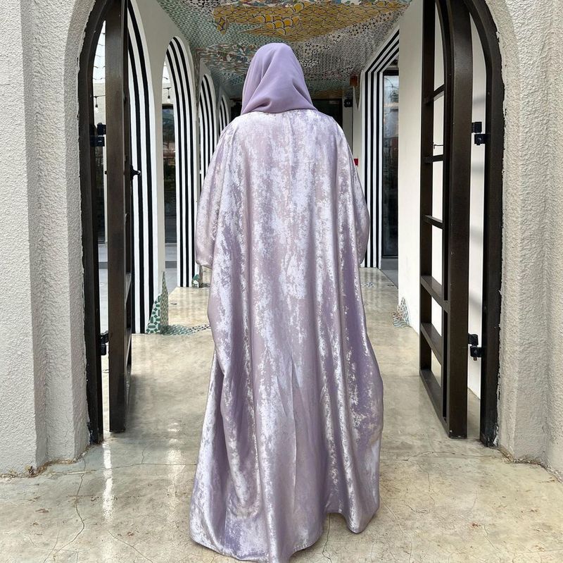 Vêtements pour femmes musulmanes, robe estampillée dorée, abaya, vêtements d'extérieur, cardigan_voghion.com