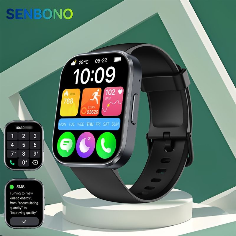 Reloj deportivo inteligente BT103 con Bluetooth, control del ritmo cardíaco y del sueño, para exteriores, 2025_voghion.com
