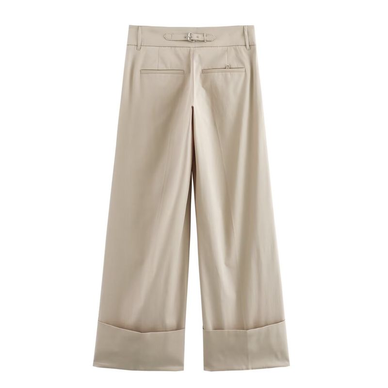 Pantaloni a gamba dritta versatili con cinturino alla moda, nuovo stile estivo 2024 da donna_voghion.com