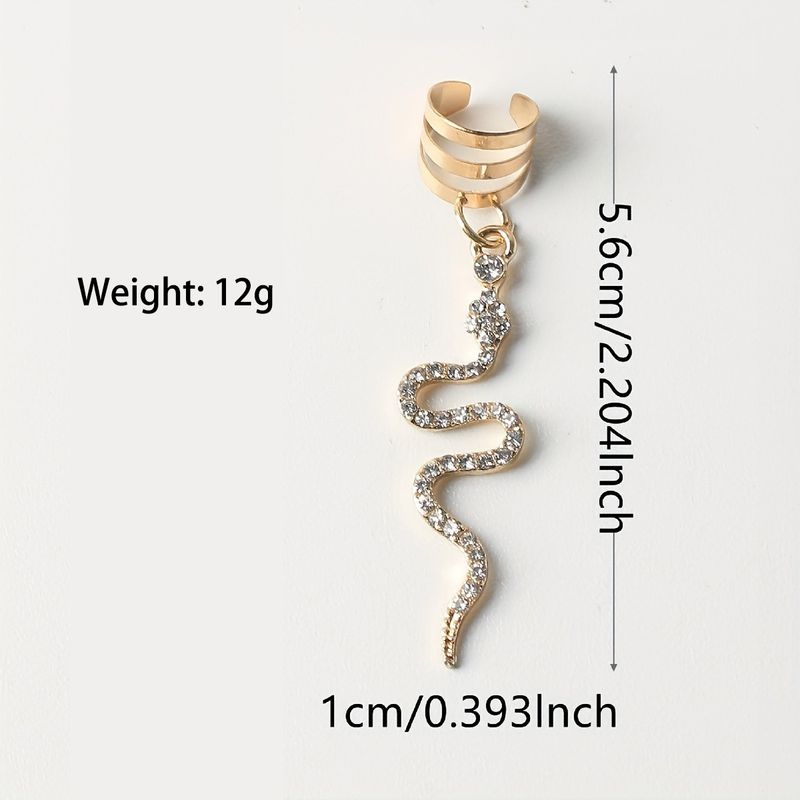 5 pezzi di accessori fai da te per parrucche con dreadlock, i più venduti in Europa e in America, fermagli per capelli con treccia di strass a forma di serpente punk_voghion.com