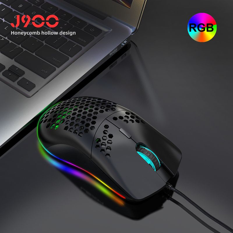 Hole RGB Glow Macro Programiranje Igralna miška 6-tipka za izklop luči Različne žične miške_voghion.com
