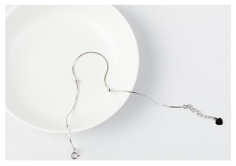 Catena a forma di osso di serpente a forma di palla rotonda Wanying S Argento puro Carino e intelligente Celebrità di Internet Stesso stile Gioielli Personalità_voghion.com