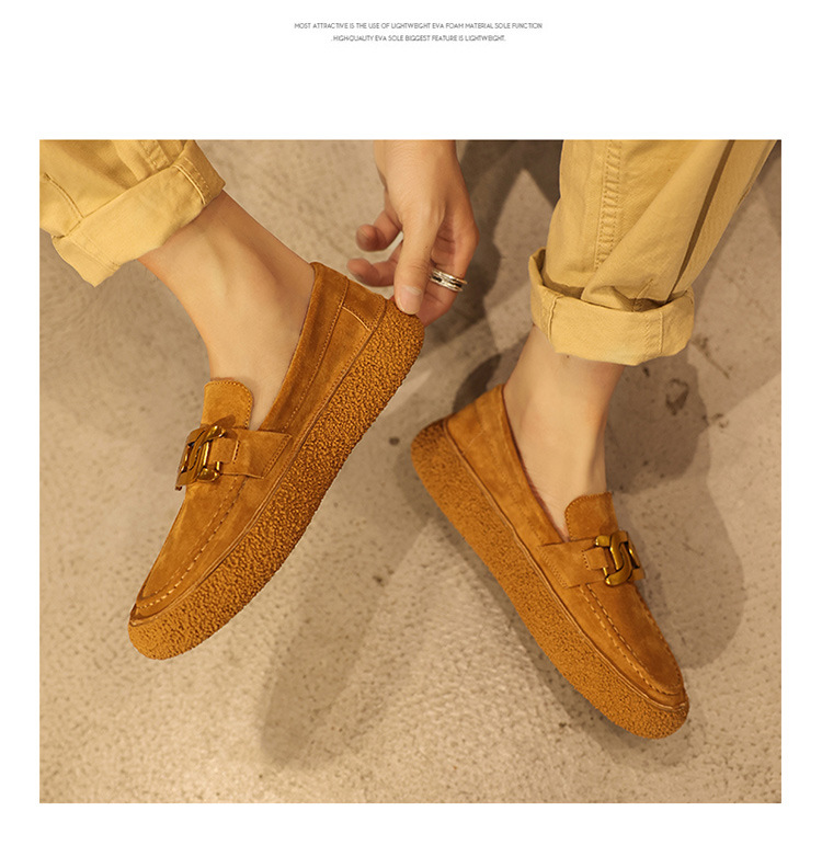 Scarpe casual da uomo Scarpe slip-on retrò britanniche Maniche in vera pelle Mocassini da guida traspiranti_voghion.com