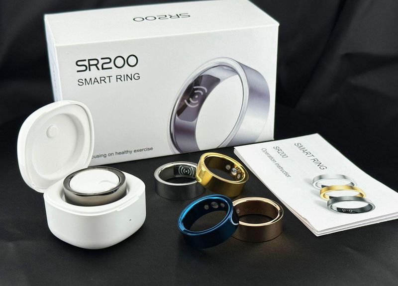 Populär gränsöverskridande SR200 smart ring, Bluetooth-ring, temperatur, puls, blodsyre, träning, sömnövervakning, trådlös laddning_voghion.com
