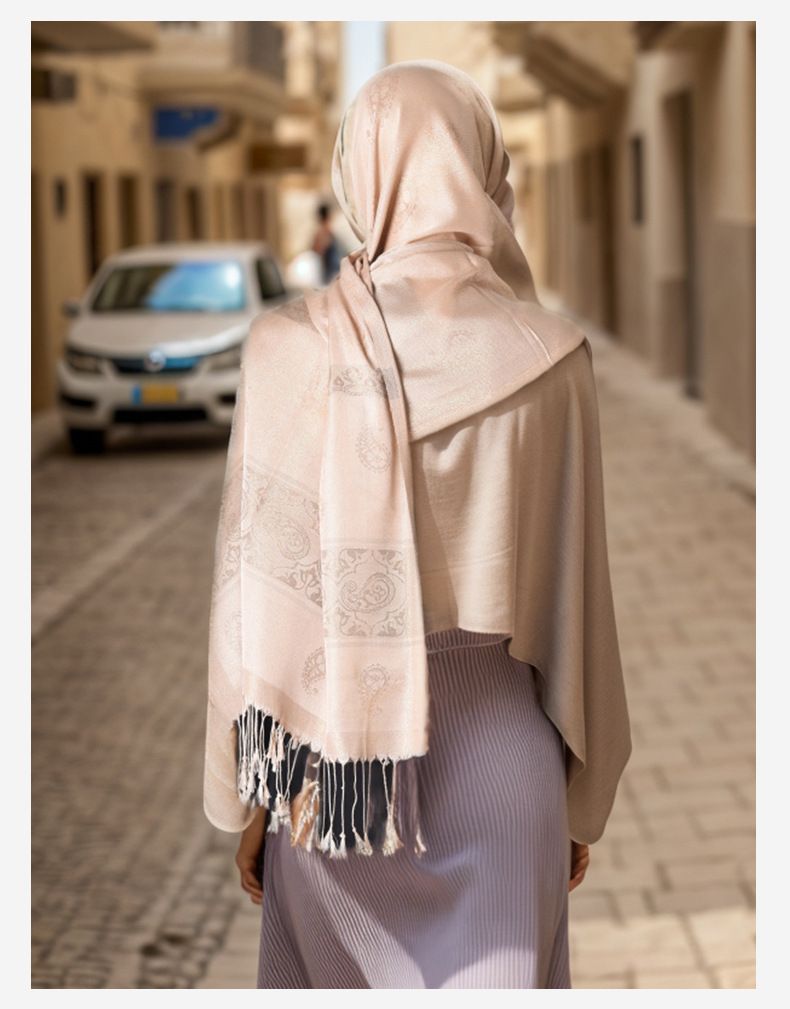 Exotisches Kopftuch Reise Dünner Sonnenschutzschal Stilvoller fließender Damenschal_voghion.com