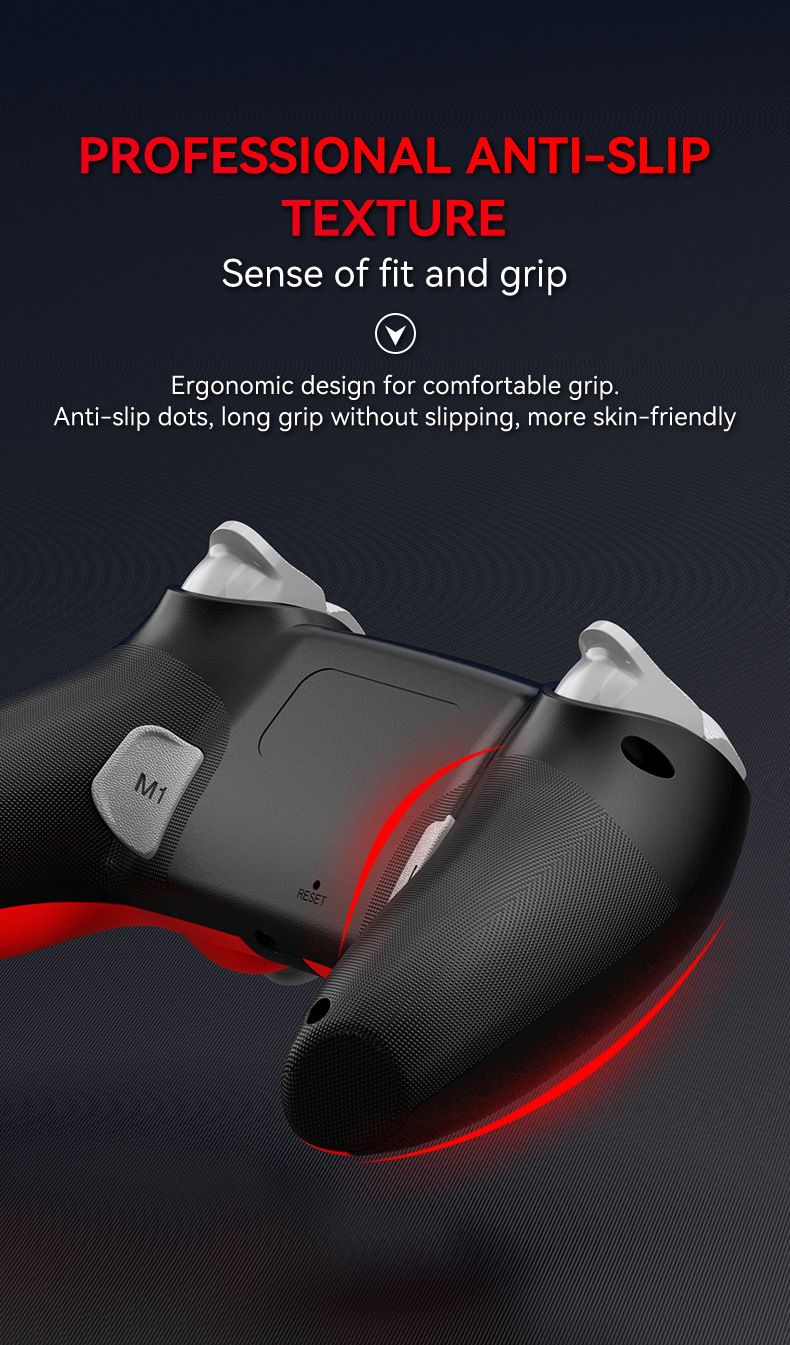 P08 Wireless Gamepad - IOS/Android /PC/Switch/PS4 platform, six-axis somatosensory, macro programming, long battery life, anti-skid design_voghion.com
