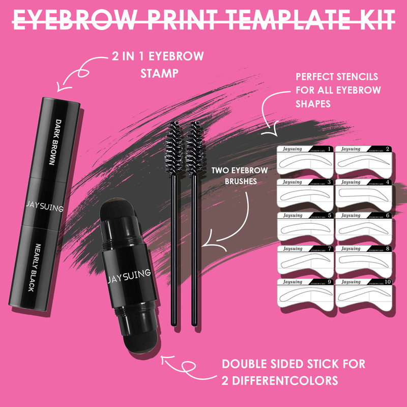 Jaysuing Augenbrauen-Druckset Lazy Makeup Augenbrauen-Druck Augenbrauencreme Haaransatz Natürlich Wasserdicht Nicht Verschmieren Augenbrauencreme_voghion.com