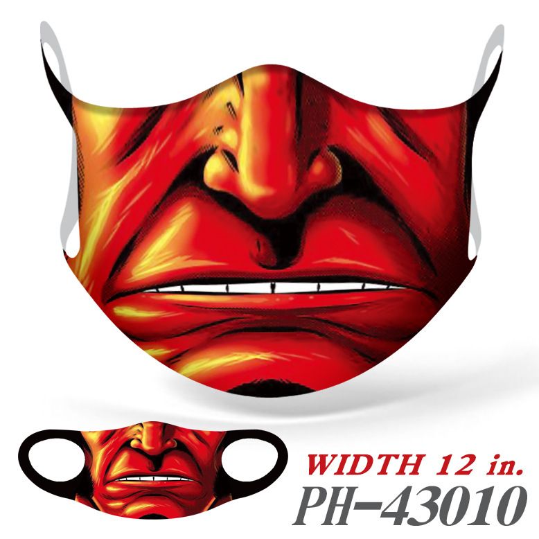 Cute Clown Merchandise Printed Cosplay Full Color Ice Silk Seamless Dustproof Face Unisex Trendy Mask_voghion.com