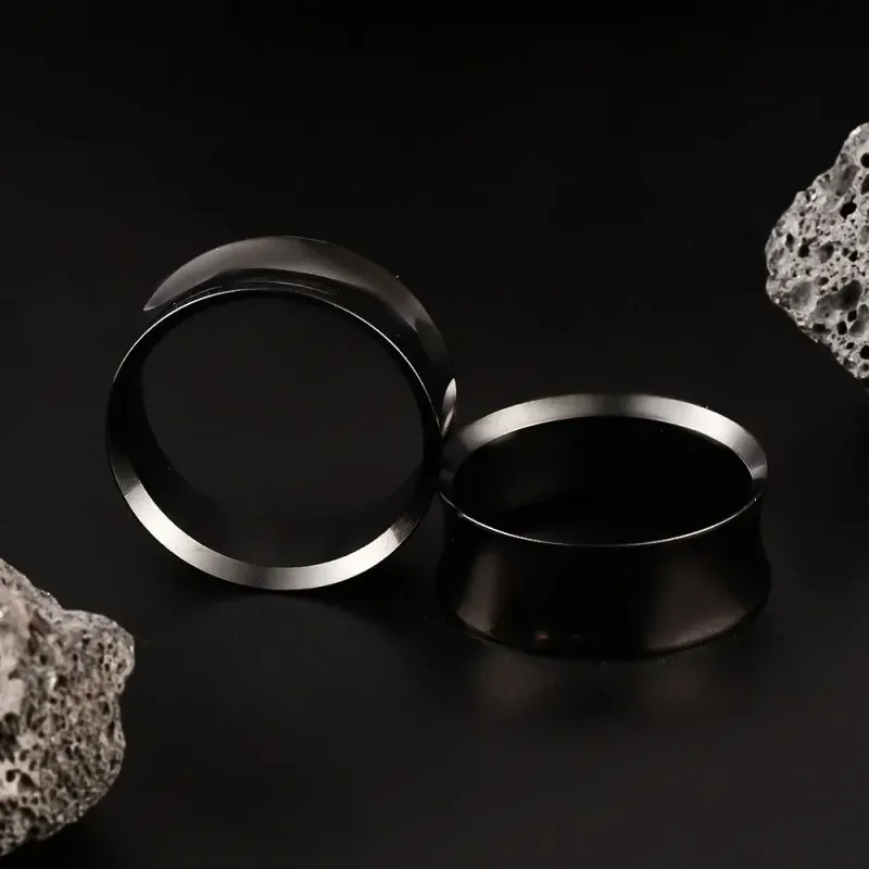 Doearko 2 pezzi dilatatori auricolari in acciaio inossidabile 316, dilatatori rotondi, piercing per donne, gioielli per il corpo, dilatatori 241217_voghion.com