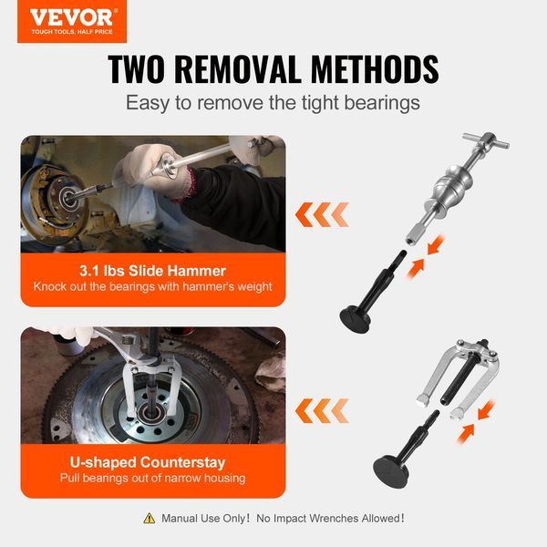 Blind Hole Bearing Puller Set, 16-in-1 Inner Bearing Race And Seal Extractor Kit, Slide Hammer Pilot Insert Inner Internal Bearing Removal Tool Set_voghion.com