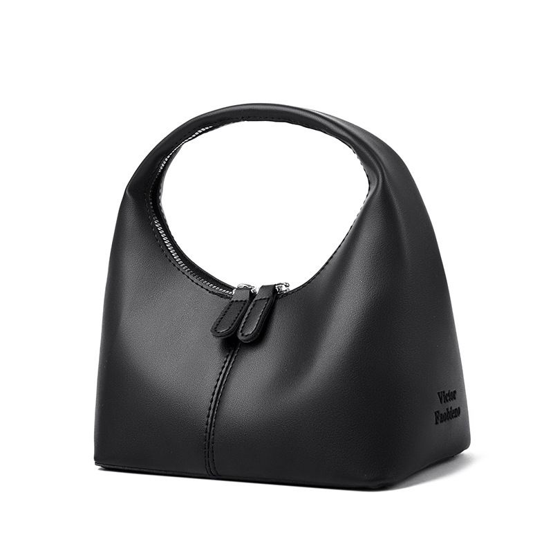 Sac à bandoulière Hobo élégant pour femme - Petit sac à main en cuir PU souple avec fermeture à glissière, plusieurs poches, léger et_voghion.com