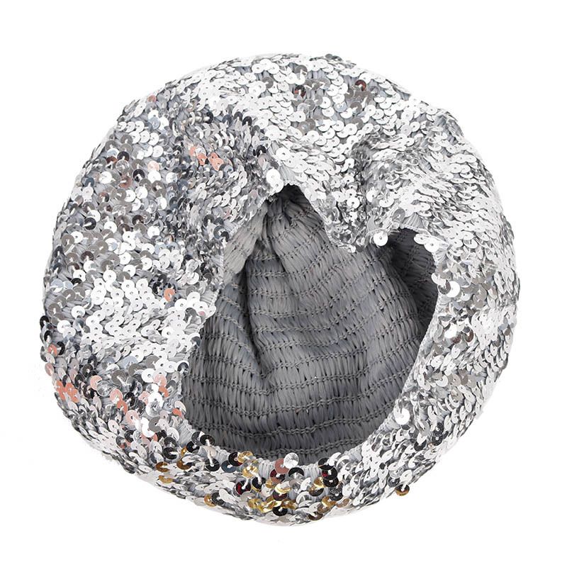 Vendita calda Donna Moda Paillettes Berretto Cappelli Signore Magico Colore Cambiante Palco Performance Cappello Ragazza Glitter Cappello_voghion.com