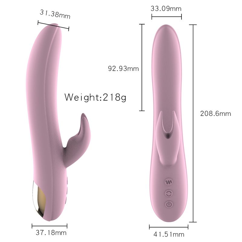 12 modalità di vibrazione, 7 rotazioni, giocattoli sessuali per il punto G in silicone doppio, ricaricabile tramite USB, impermeabile, dildo vibratore a coniglio per donne_voghion.com