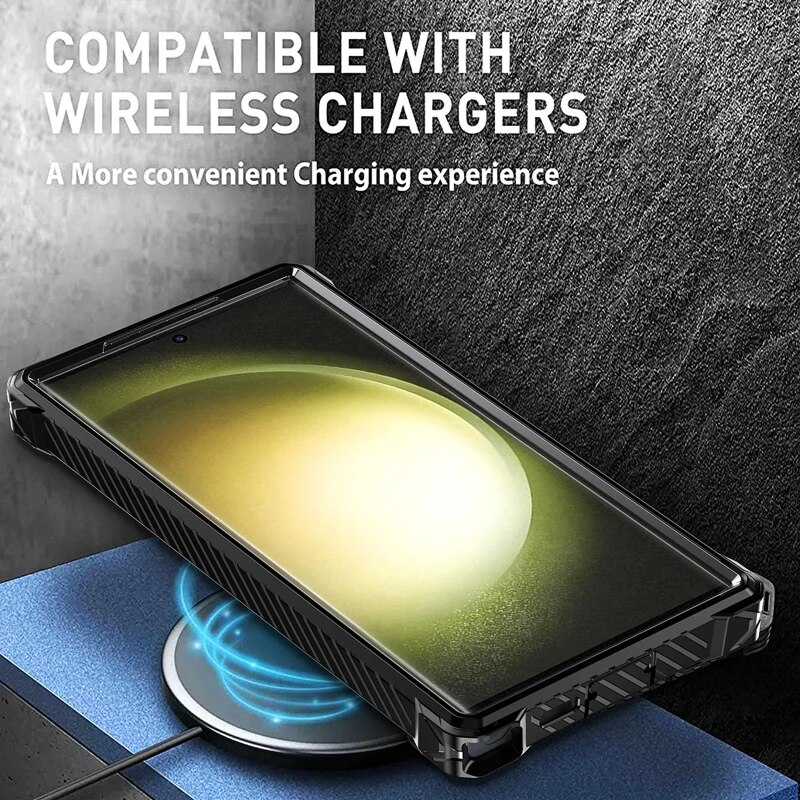 Bananq Magnetische drehbare Standhülle für Samsung S24 S23 S22 S21 Ultra Plus für Magsafe Wireless Charge, stoßfeste Abdeckung_voghion.com