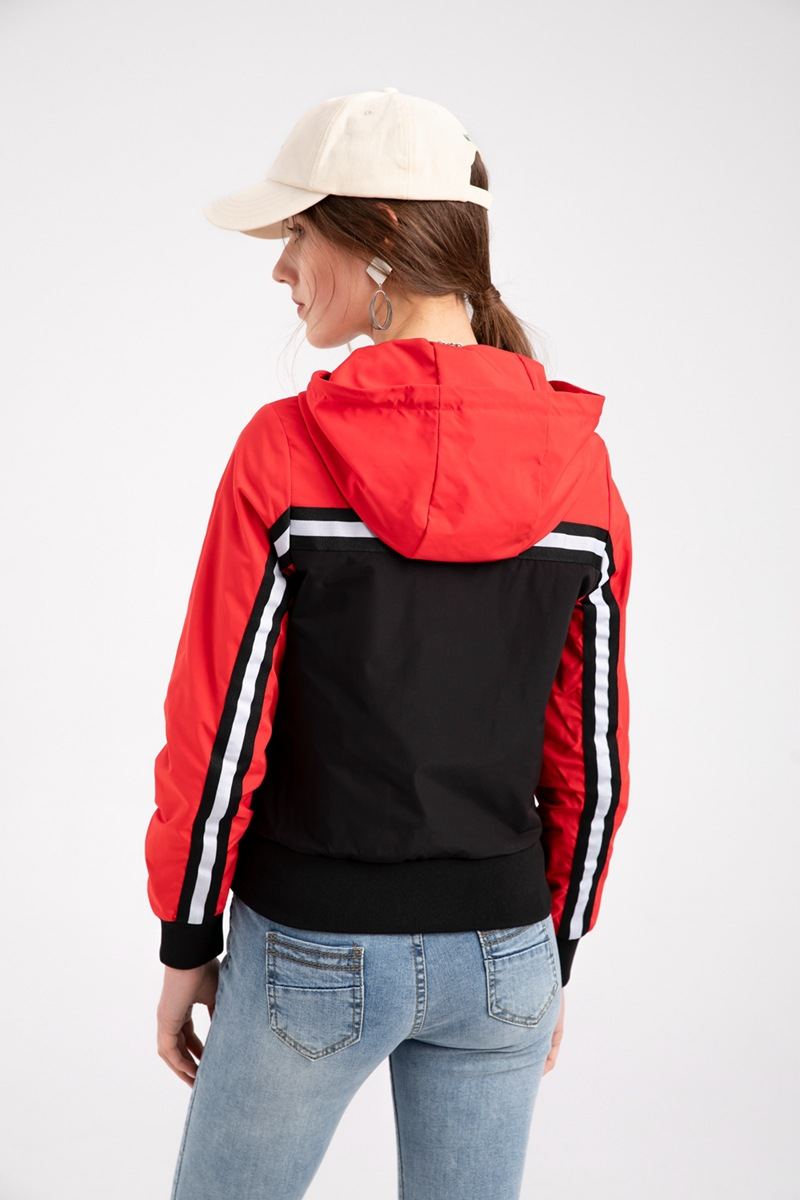 Women's Clothing Jacket Color Matching Casual Jacket Women's Spring and Autumn Outdoor Raincoat_voghion.com