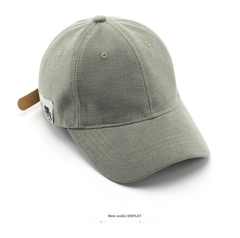 Koreanesch Moudemark Sticker Baseball Hutt fir Männer a Fraen Koppel All-Match Fréijoers- a Summer Sonnenhut Retro Soft Top Pure Baumwoll Kappe_voghion.com