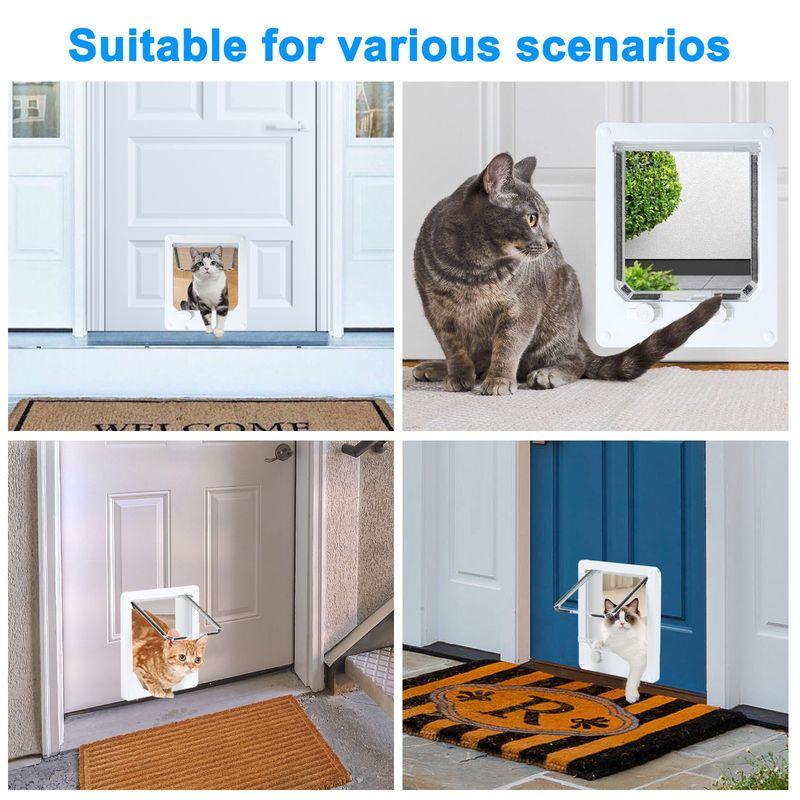 Forniture Doppio foro di rotazione per interruttore Direzione di ingresso Porta per animali domestici Cane Gatto_voghion.com