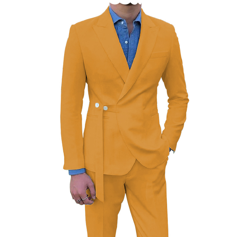 Zweiteiliger Anzug für Herren, meistverkaufter Anzug, schmal geschnittenes Kleid für Herren_voghion.com