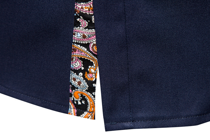 Abbigliamento da uomo Camicie a maniche lungheCamicie casual da ragazzo con risvolto slim fit color-block_voghion.com