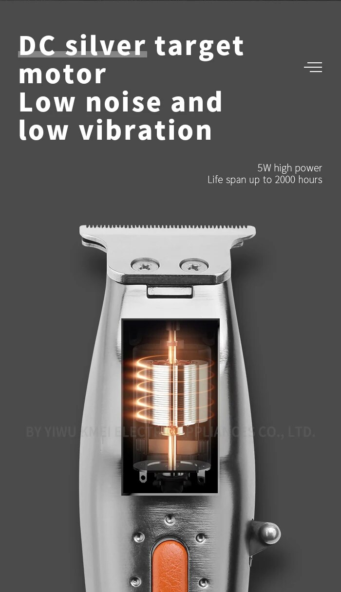 Kemei Professional Fade Hair Clipper Combo Zero Gapped Cordless Edge Hair Trimmer Barber Shop Electric 2 Hair Cutting Machines_voghion.com
