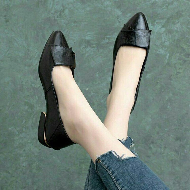 Damen Single Frühling und Herbst Neue dicke Ferse Mama weiche Sohle kleine Lederschuhe für Frauen_voghion.com