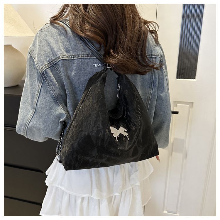 2024 nuova farfalla coreana moda zaino tracolla a catena borsa a tracolla singola borsa per studenti in classe borsa tote di grande capacità_voghion.com