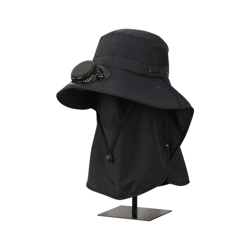Removable Solar Fan Hat - Outdoor Sunshade Cap_voghion.com