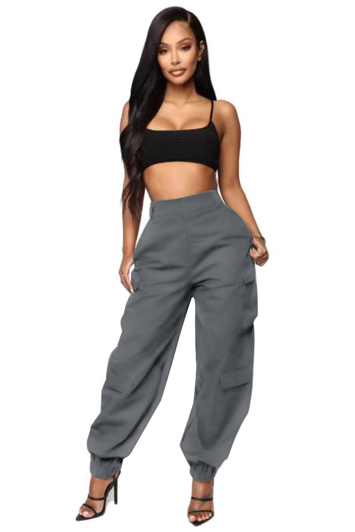 Pantalones de mujer con múltiples bolsillos, holgados, de calle, con pierna recta, tipo corsé, ropa interior larga_voghion.com