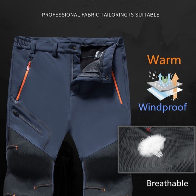 Men's Oversized Winter Softshell Winter Outdoor Pants Trekking Fishing Camping Climbing Hiking Skiing Warm Travel Trousers S-4XL_voghion.com