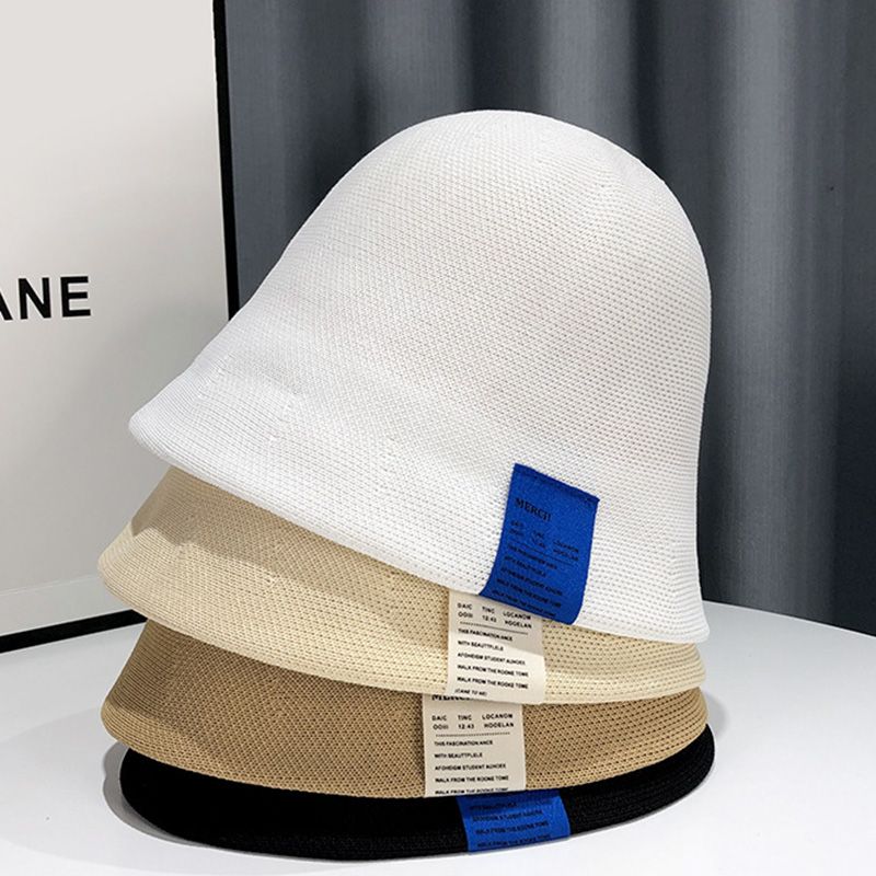 Nuovi arrivi Cappello da pescatore in maglia traspirante in filo di cotone per donna con etichetta in tessuto, cappello casual con protezione solare Fishman,_voghion.com