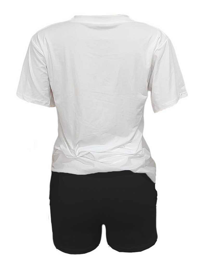 Damenbekleidung Standardcode Herbst und Winter Damen unabhängiger Stationsdruck Persönlichkeitsdruck lässiger zweiteiliger Anzug_voghion.com