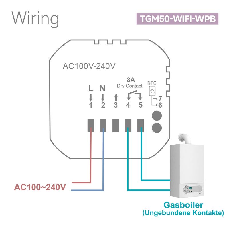 Thermostat WIFI Beok Tuya Smart Home Chauffage électrique Chaudière à gaz Chaudière à gaz Contrôleur de température LED numérique Alice_voghion.com