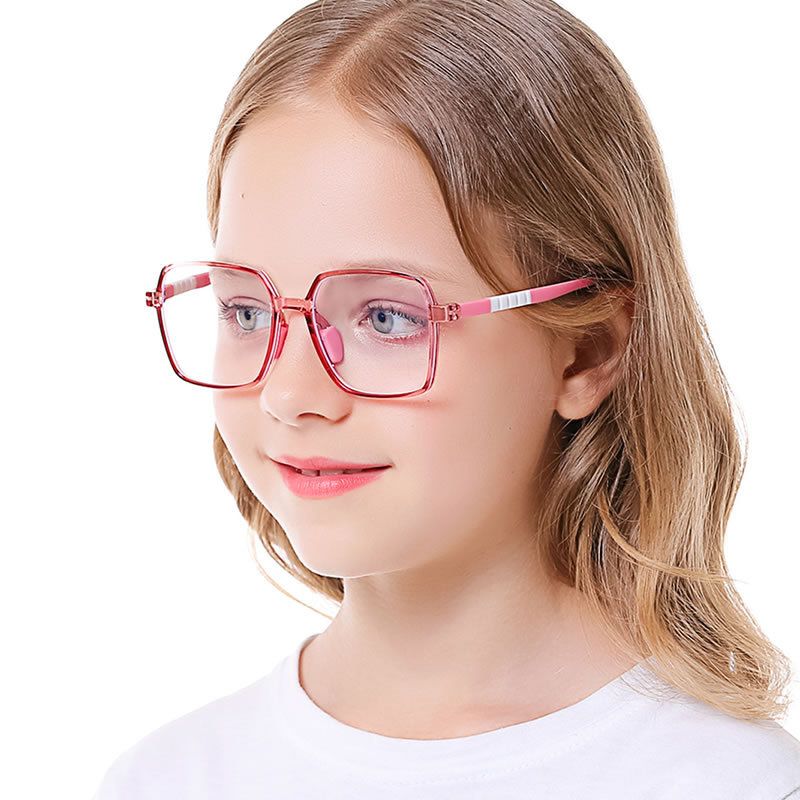 New large anti blue light children's for students with no degree square soft frame TR90 glasses batch cross mirror 5293_voghion.com