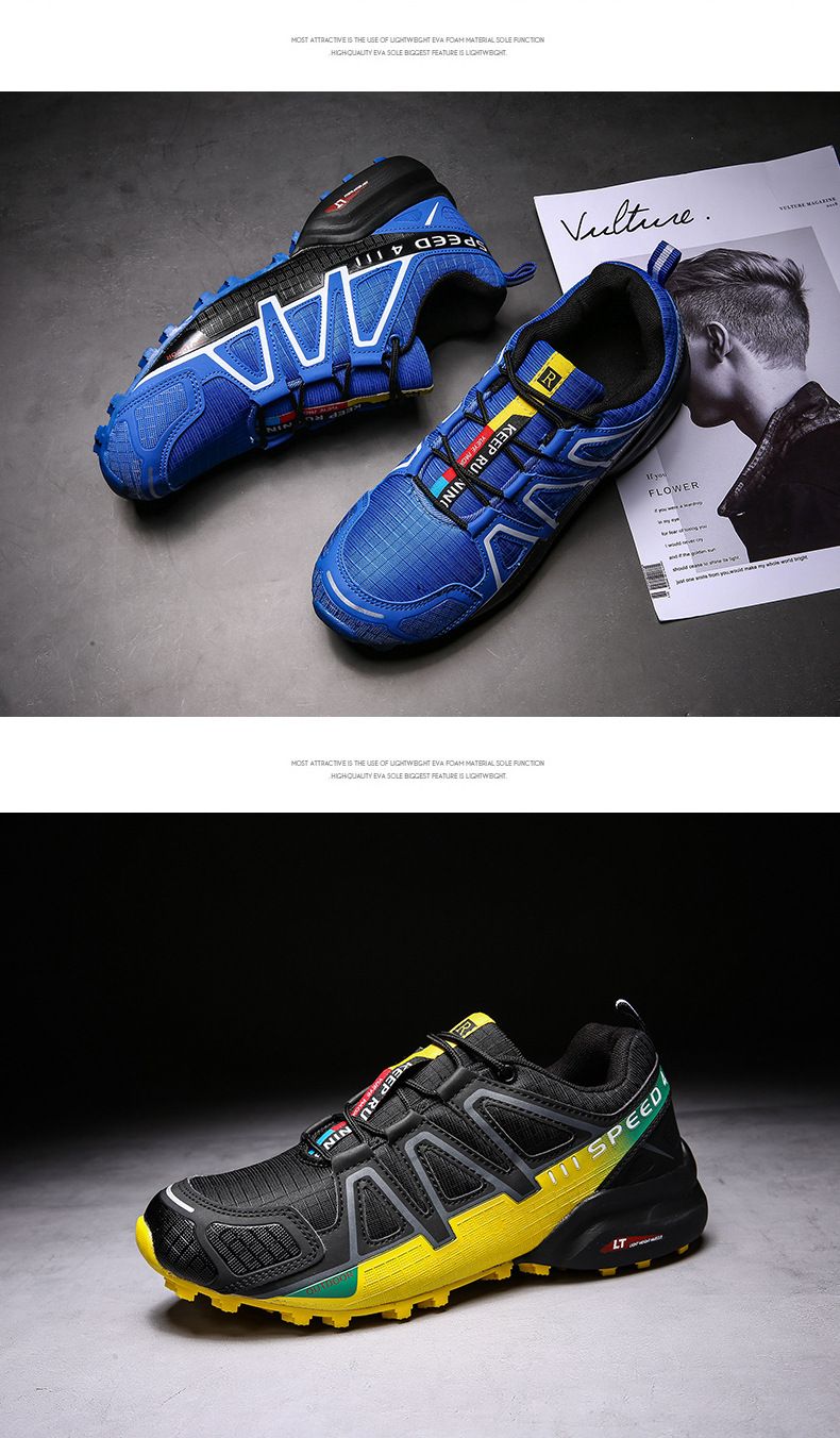 Men's Wide Width Hiking Shoes - Waterproof Trail Running Boots For Outdoor Trekking, Lightweight Breathable_voghion.com