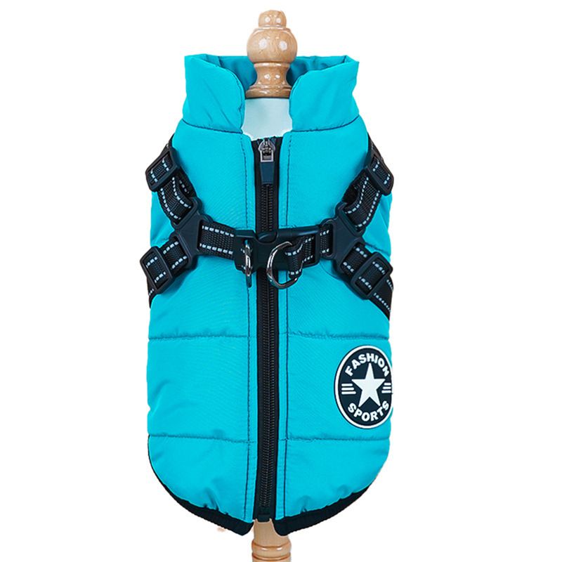 Giacca per cani di grossa taglia con imbracatura, vestiti caldi invernali per cani, per Labrador, impermeabile, cappotto per cani di grossa taglia, chihuahua, bulldog francese_voghion.com