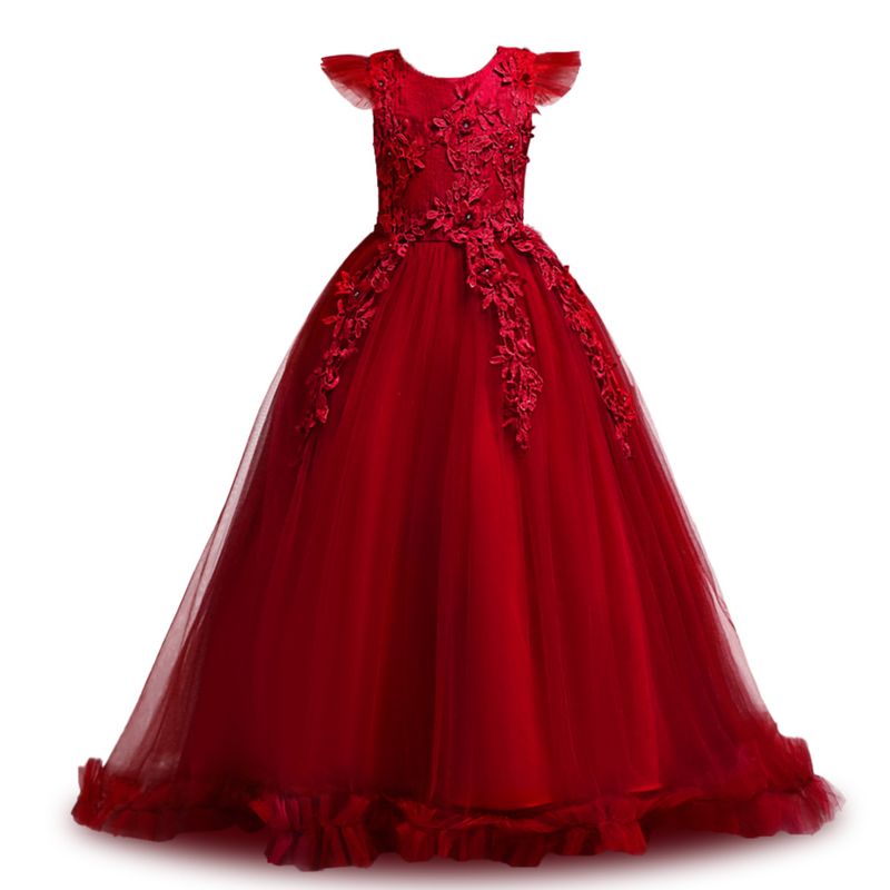 Babykleidung für Mädchen Kinderkleidung, Mädchen, Prinzessinnen, lange Kleider für große Kinder, Sommerkostüme für Klavierauftritte von Kindern._voghion.com