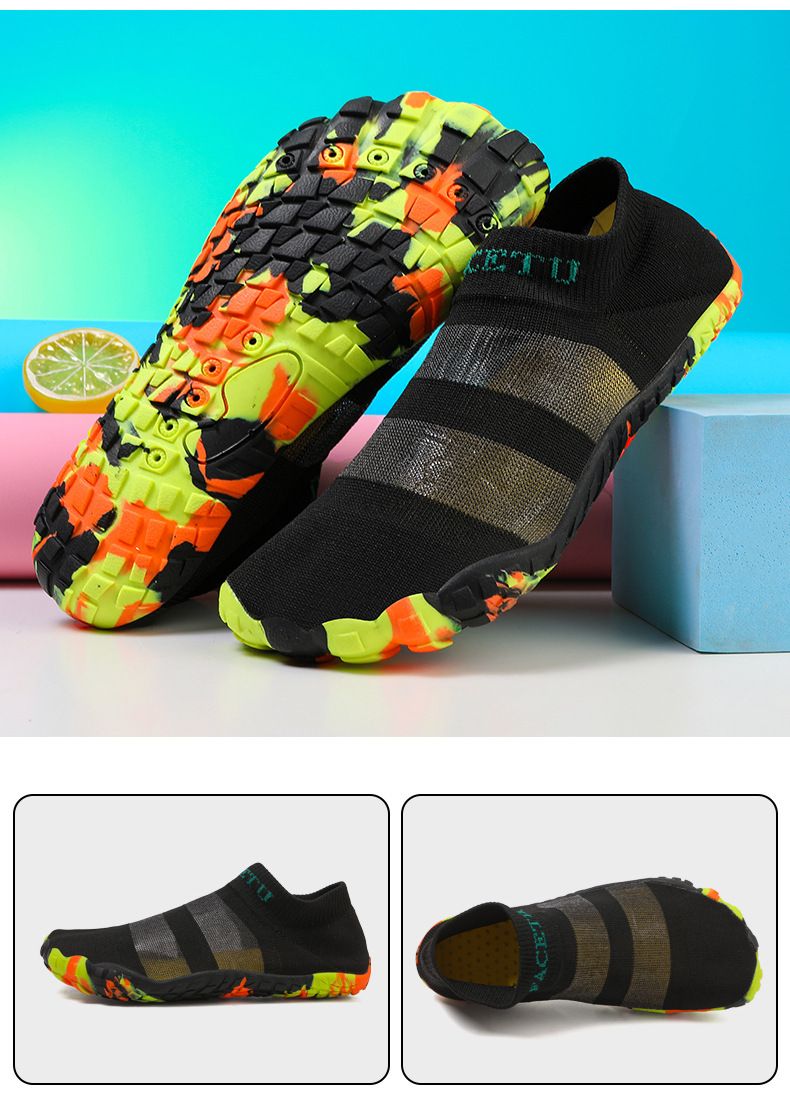 Scarpe da acqua per nuoto, escursionismo, spiaggia, leggere, ad asciugatura rapida, antiscivolo, calzini da acqua a piedi nudi con fori di drenaggio, piscina, surf, yoga, avventure all'aria aperta_voghion.com