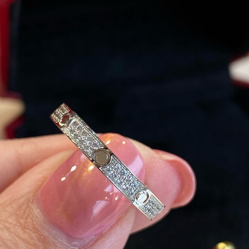 Bague LOVE Starry Sky pour femme, version haute, large et étroite, en or rose, avec commande numérique par ordinateur, diffusion en direct_voghion.com