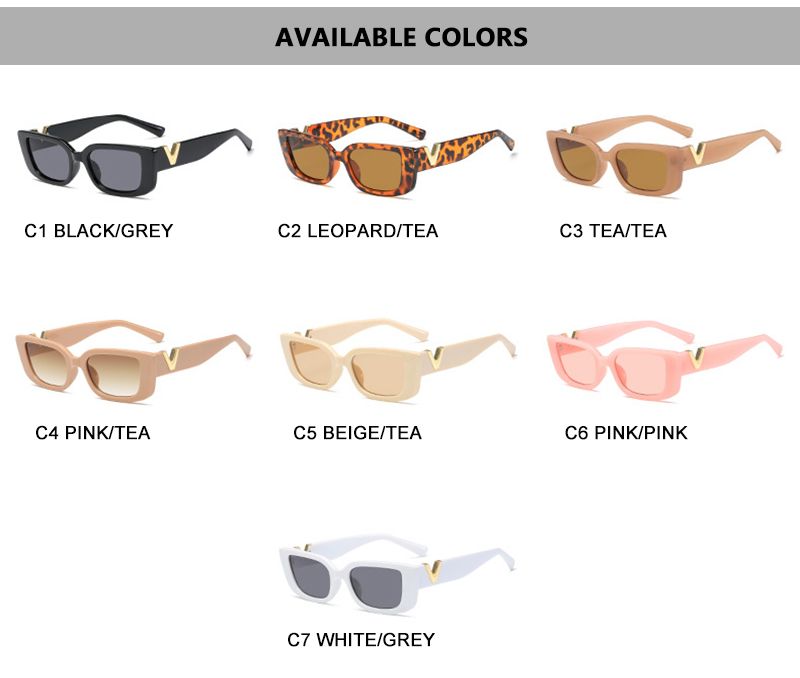 Fashion Cat Eye Sonnebrëller Fraen V Sonnebrëller Fir Dammen Classic Rectangle Driving Shade_voghion.com