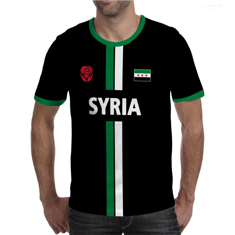 New Syria Football Jersey Men's Sports Syrian Flag Street Oversized Tops Unisex Casual Graphic T-shirts Mens Gifts_voghion.com