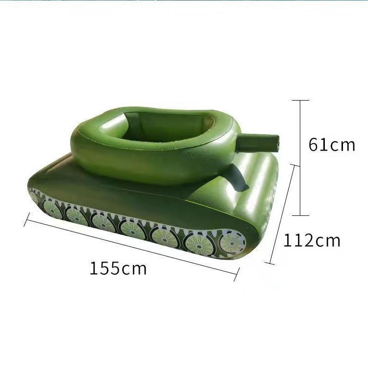 Boia inflável para piscina de tanque para adultos - Boia de batalha aquática com pistola de pulverização para festa na praia e na piscina_voghion.com