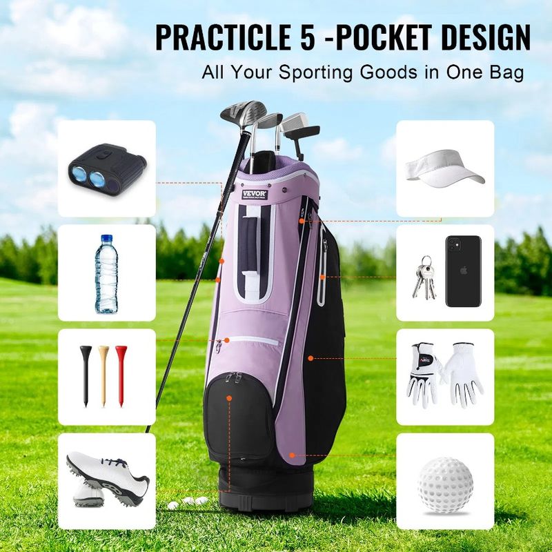 Dust Cart Cart 14 Bags Bag Pockets Handles Multiple Premium Golf Golf Top Organizer Bag 36' Way With Divider Durable And With_voghion.com