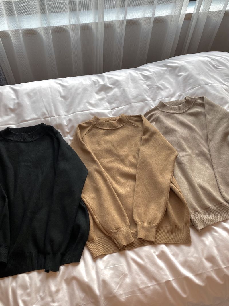 Roupas femininas Casual Core Spun Yarn Sweater Top + Saia Terno_voghion.com