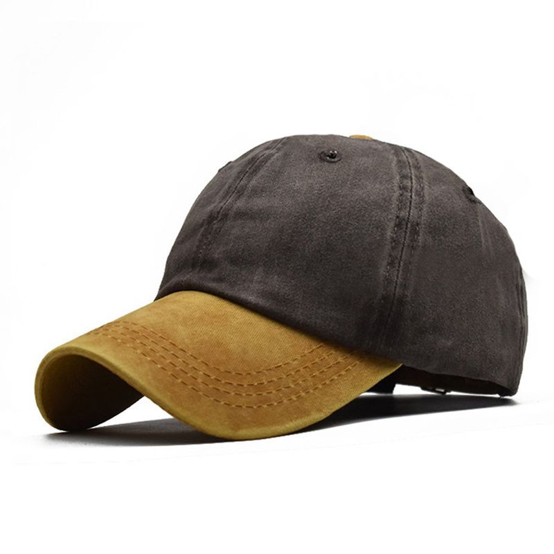Gorra de béisbol de algodón puro lavado de color sólido para adultos y niños, gorra de béisbol con parches para hombres_voghion.com