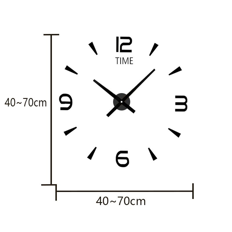 Dreidimensionales Acryl-Wohnzimmer, TV-Hintergrund-Wandaufkleber, leuchtende Uhr, kreative dekorative Uhr_voghion.com