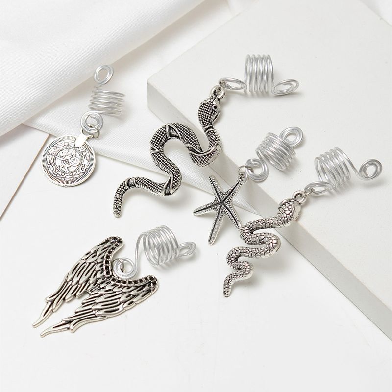 Stile irlandese - Popolare animale - Treccia etnica - Elastico per capelli rotante, Capelli in lega - Ornamento per capelli a molla, Anello per capelli retrò con dreadlock_voghion.com