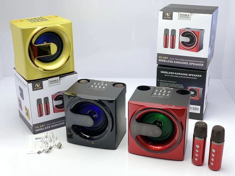 Integriertes Outdoor-Familientreffen-Set K-Song-Artefakt YS-207 drahtloses Mikrofon Bluetooth-Lautsprecher_voghion.com