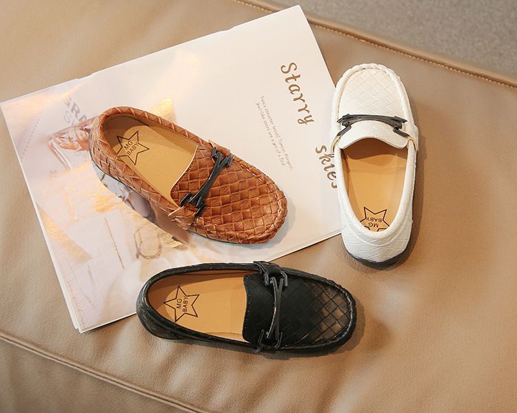 Korean version children's casual spring autumn 2024, new style of one foot pedal Lefu shoes, trendy for middle-aged boys_voghion.com
