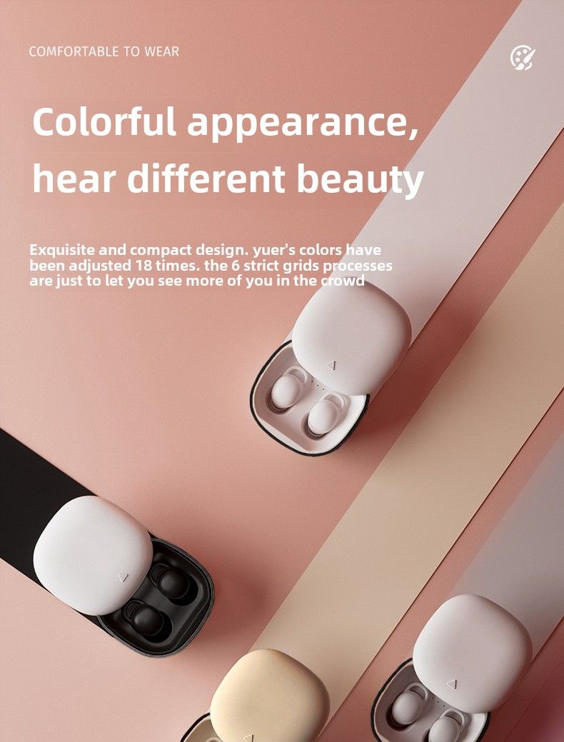 Auricolari wireless YaShoo - Cancellazione del rumore per dormire, connettività Bluetooth, design completamente in-ear, durata della batteria di 4 ore_voghion.com