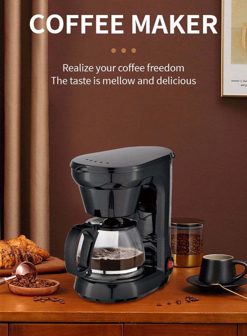 US standard coffee machine automatic 110v drip coffee machine American milk tea machine coffee pot_voghion.com